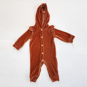 NWT Rachel Zoe Crushed Velvet Onesie Sz 6-9mo